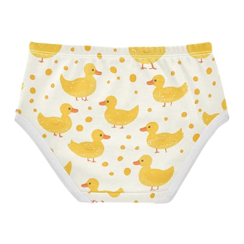 Wusikd Yellow Duck Girls' Underwear Cotton Dots Girls Briefs Soft Toddler Underwear 2T2