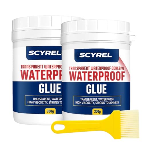 Image of Transparent Waterproofing Glue with Brush for Roof Leakage, Crack Seal Water Leakage Solution Indoor Outdoor, Waterproof Adhesive Filler for Bathroom Pipe Wall Tile Surface Window (600 GM GLUE)