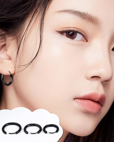 9 Pairs 316L Surgical Stainless Steel Small Hoop Earrings 8mm 10mm 12mm Hypoallergenic Thin Hoop for Men Women Huggie Hoop Earrings Cartilage Helix Lobes Multiple Piercing Jewelry4