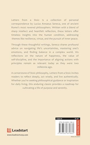 Image of Letters From A Stoic Seneca [Premium Paperback] Become A Daily Stoic With Seneca Books | Spirituality Books | Philosophy Books | Seneca On The Shortness of Life & Lives of the Stoics | Stoicism Book