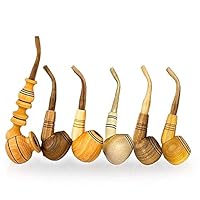 Algopix Similar Product 11 - 6 pcs Handmade Wooden Tobacco Smoking