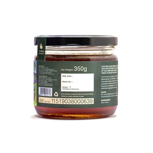 Image of Two Brothers Organic Farms Indian Berry Honey, Raw Mono-Floral Unfiltered (350 g) | Rich in Pollen, Beeswax & Propolis | Immunity-Boosting, Antioxidant-Rich | 100% Natural & Pure