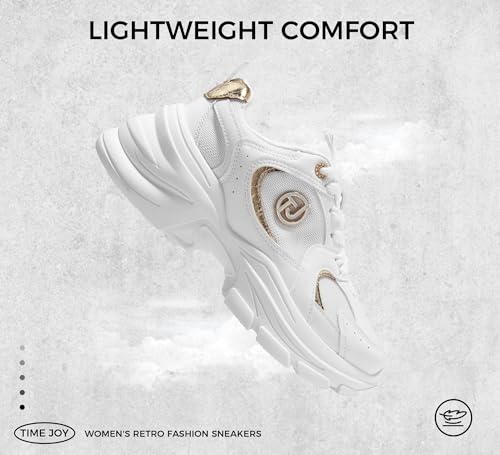 Women's Chunky Platform Sneakers Retro Dad Shoes with Recyclable Material Insole Anti-Slip Rubber Sole & Lightweight Cushion for Casual, Streetwear & Daily Outfits4