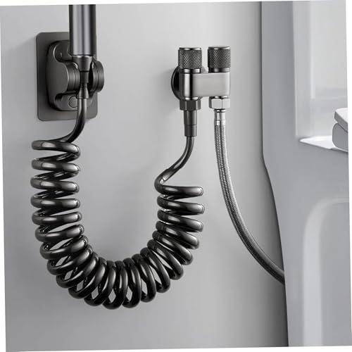 Grifo de inodoro para limpieza de baño con pulverizador y válvula doble de aleación g1/2 5