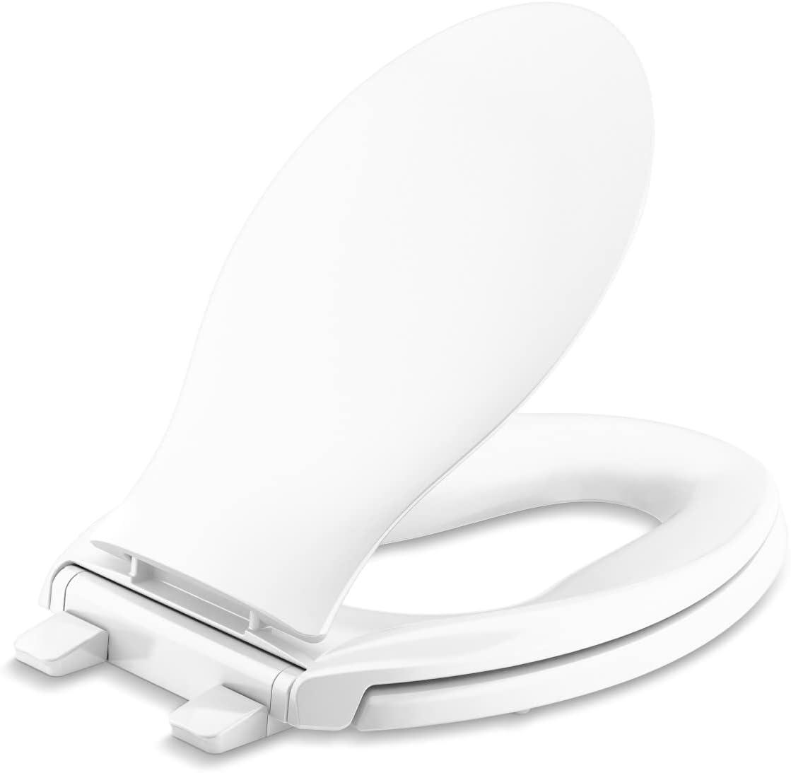Kohler K4732-RL-0 Transitions Elongated Closed-Front Toilet Seat with Integrated Child-Size Seat, Quiet-Close, and Grip-Tight Bumpers Ready Latch White Elongated