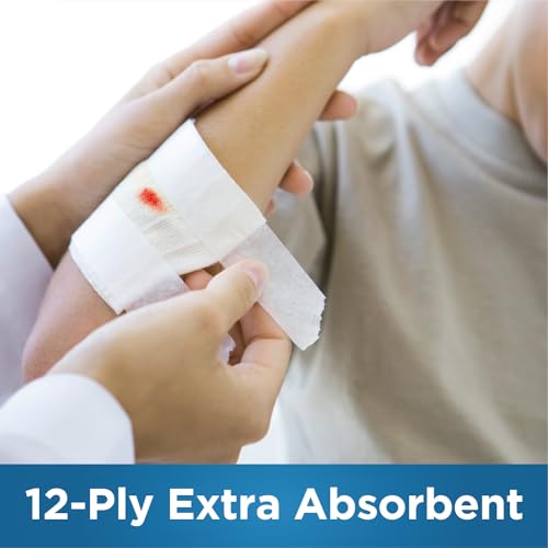 image for Amazon Basic Care Gauze Pads, 4x4 inches Sterile Medical Wound Dressin