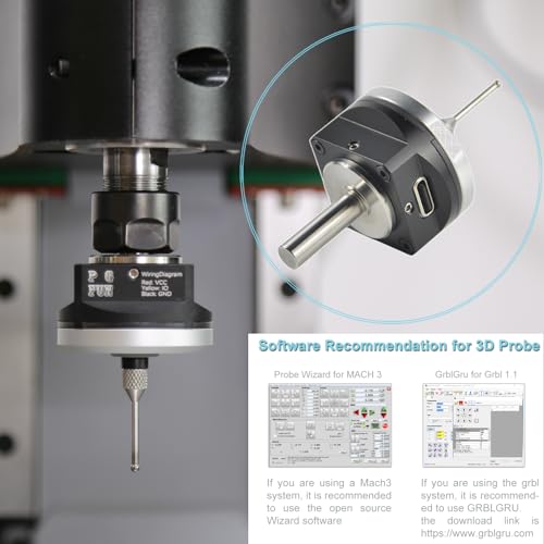 PGFUN DIY CNC Touch Probe XYZ Axis 3D Digitizing Edge Finder 3-Coordinate Measuring Sensor Kit with 6 mm Shank & 2.0 mm Tungsten Steel Ball Tip - Thumbnail 2