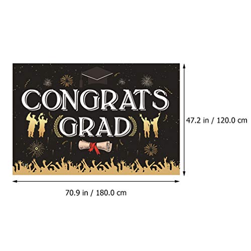 ABOOFAN Festa de Formatura de Manchas de Classe de 2021 Preto E Dourado Brilho Bokeh Backdrop Fotogr