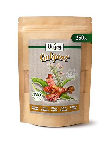 Biojoy BIO-Galgant Pulver (250 g), Galgantwurzel schonend gemahlen (Alpinia galanga)