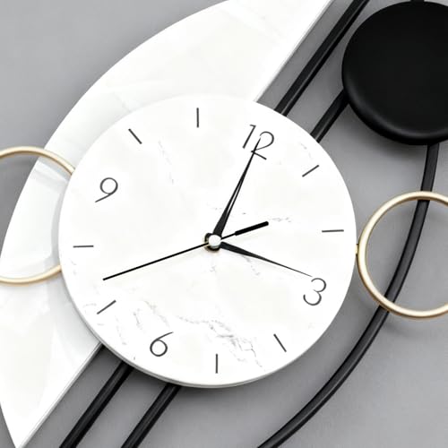 Horloge murale verticale COSLIFE design géométrique minimaliste et silencieuse - 4