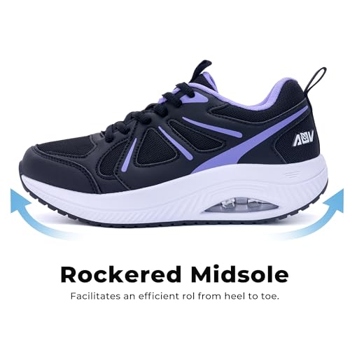 Image of QAUPPE Womens Walking Shoes with Arch Support Athletic Orthotic Sneakers for Women Foot Pain Relief
