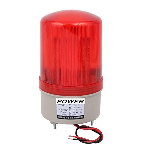 MME Generic DC24V Flash LED Industry Signal Tower Buzzer Siren Warn Bulb Rotate Red Light
