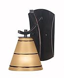 Kenroy Home 90081ORB  Wright 1-Light Sconce, Blackened Oil Rubbed Bronze