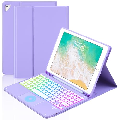 Teclado con panel táctil para iPad Air 2 y Pro 9.7 con carga rápida Tipo C y luces de 7 colores