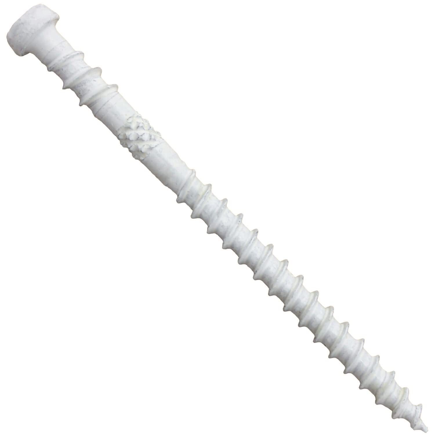 Jake Sales #10 x 2-3/4 WHITE Colored Composite Decking Wood Screw with Torx/Star Drive Head - Exterior Coated - ACQ Lumber Compatible - 5 POUNDS ~350 Screws