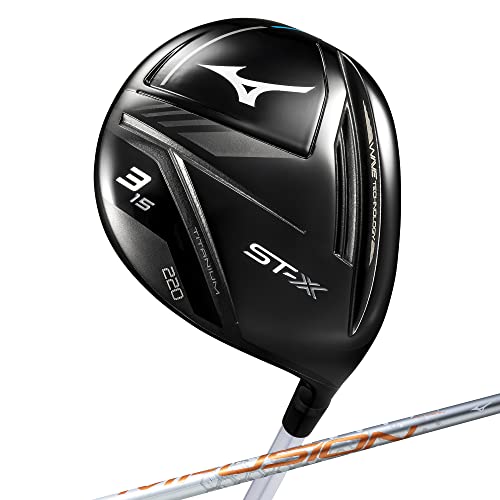 MIZUNO ST-X 220 チタンフェアウェイウッド メンズ 右利き用 20 PLATINUM MFUSION F カーボンシャフト 番手/3番 ロフト角/15度 フレックス/PLATINUM R 5KJGB49753