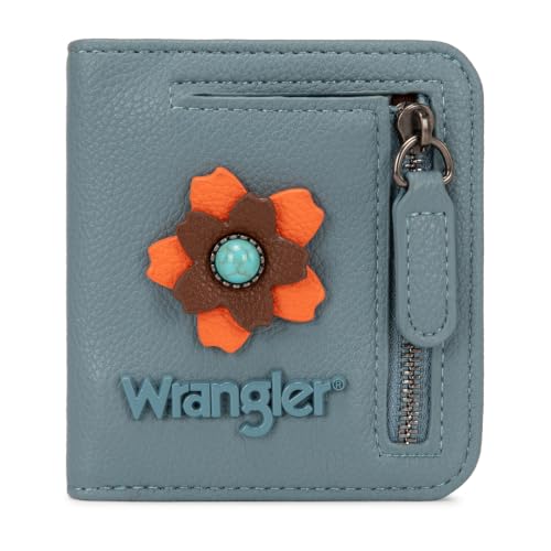 Image of Montana West X Wrangler Small Womens Wallet Slim Rfid Blocking Wallets Bifold Credit Card Holder Wallets with Clear ID Window