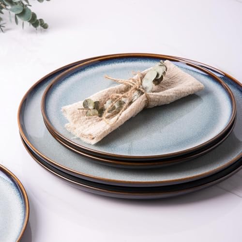 Image of LERATIO Ceramic Dinnerware Sets for 12, 36 Pieces Plates and Bowls Sets, Reactive Glaze Dishes -Scratch Resistant, Dishwasher&Microwave Safe&Oven Safe