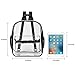 MAY TREE Clear Backpack for Stadium Events, 12x11x5 Inches Small Clear Backpack for Concert Festival Sports Outdoor - Black