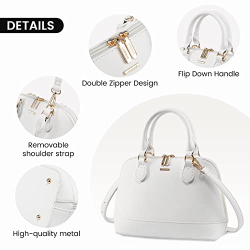 Image of LOVEVOOK Purse for Women Crossbody Bags Classic Double Zip Top Handle Dome Satchel Bag