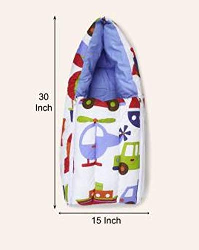 Image of by Urban Space 100% Cotton Baby Sleeping Bag,Reversible Bag, 3 in 1 Usage Baby Cotton Bed Cum Sleeping Bag, Carry Bag, Baby Wrapper Size - 68 x 50 x 15 cm, 0-12 Months