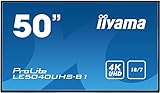 Monitor LFD Profesional con panel AMVA3, resolución 4K UHD 3840x2160, preparado para uso intensivo 18/7, colocación en horizontal, diseño con biseles finos