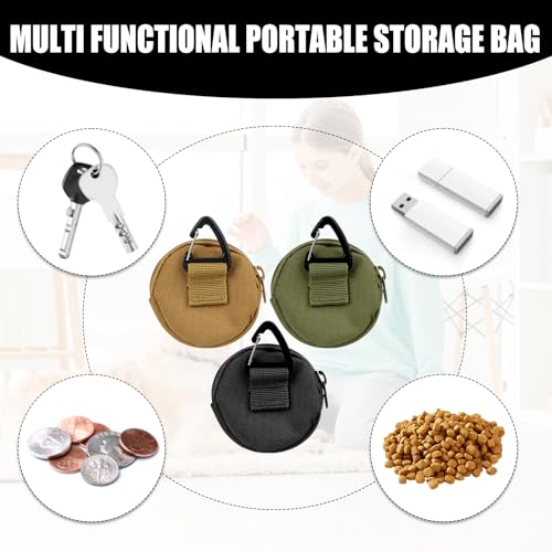 Feirdhoo Leckerlibeutel für Hunde, 3 Stück Tragbare Leckerlitasche für Hunde, Klein Freihändige Hundeleckerli Tasche, Futterbeutel Hundetraining für Reisen, Spaziergänge mit Haustieren