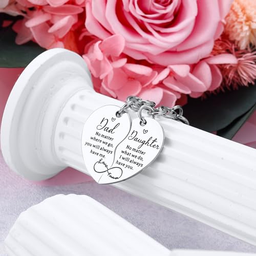 Image of 2Pcs Mother Daughter Heart Matching Keyring Keychain Set Gifts For Mom Christmas Mothers Day Gifts from Daughter