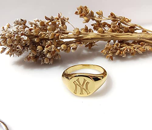 Sterling Silver Sports Ring, NY Yanke, NY Mets, LA Dodgers Ring, Baseball Team Ring, Football Team Ring, Any Team Ring (Gold)3