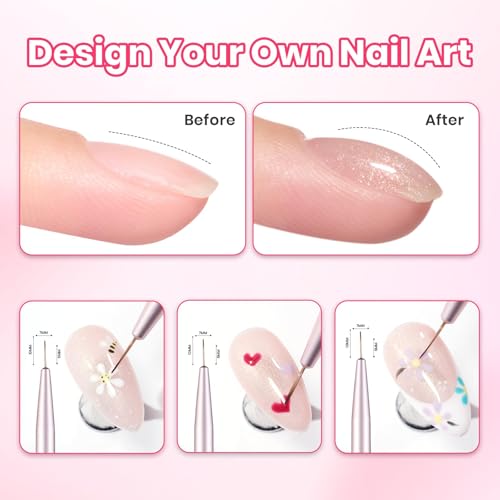 Image of Beetles Nail Art Brush for Builder Double-Ended Gel Nail Art Design Pen