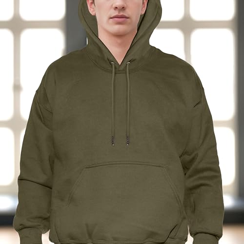 Elegant Comfort Sherpa-Lined Fleece Cotton Hoodie, Soft Breathable Casual Midweight Hooded Pullover Men Sweatshirt2