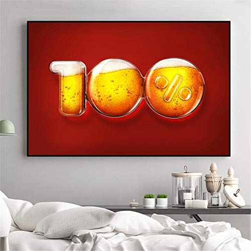Toile salon citations cuisine pour masquer un mur vide avec deco boissons