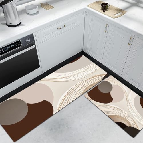 Pack de 2 alfombras de cocina lavables y antideslizantes de 50x80 y 50x150 cm 5