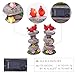 TERESA'S COLLECTIONS Garden Statues with Outdoor Solar Lights for Garden Decor, Cardinal Birds Welcome Yard Sign Rocks & Flower Resin Valentines Decorations, Gifts for Mom Yard Decor, 11
