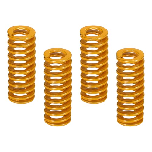 sourcing map 4 Pcs 3D Printer Die Spring 10mm OD 25mm Length Yellow