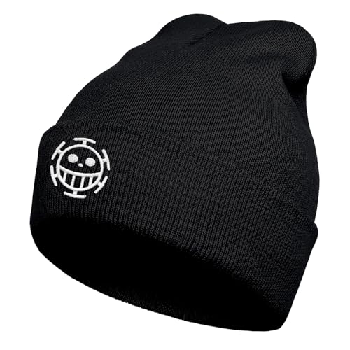 dealzilla OP Anime Beanie Hats for Men Women Cool Funny Cartoon Skull Knit Hat Gifts (Law)