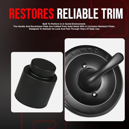 Manija y Placa de Cubierta de Ducha Negro Mate - Compatible con Válvulas de Ducha Seleccionadas (Reemplaza T13020-BL), Solo Manija y Placa de Cubierta (Cartucho y Válvula no incluidos) miniatura 4