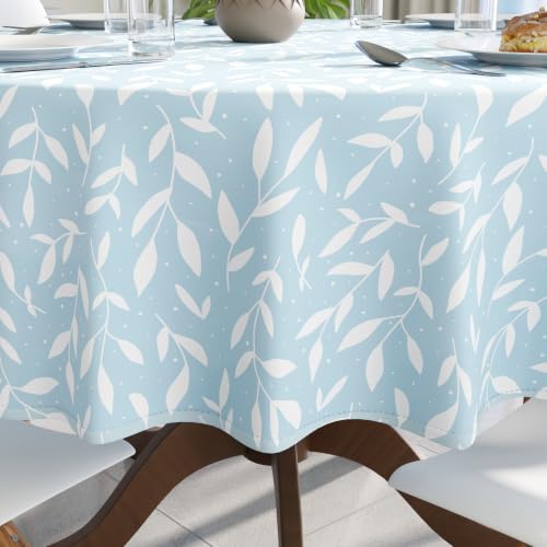 Image of Encasa XO Dining Table Cloth 4 Seater, Printed Tablecloth 57 inch Round
