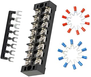 Shangyuan Boat Wire Terminal Block Buss Bar for Electrical Equipment, 25A Terminal Strip Blocks Busbar for Wiring Up Fuse Panel Battery Switches Inverters Boat Lights Marine Interior Navigation Light