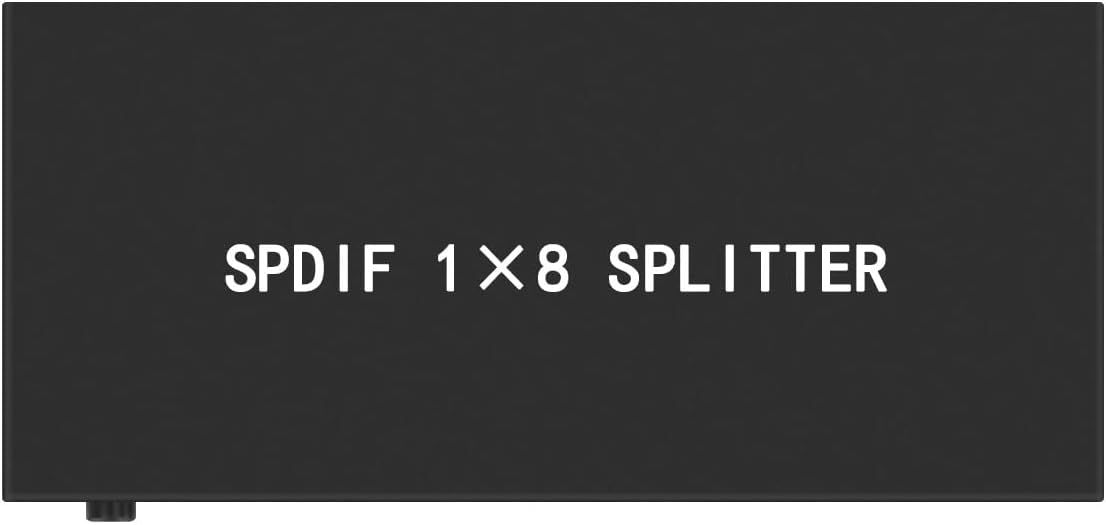 SPDIF/TOSLINK Digital Optical Audio Splitter 1x8 Audio Amplifier Amplificador with Power Adapter