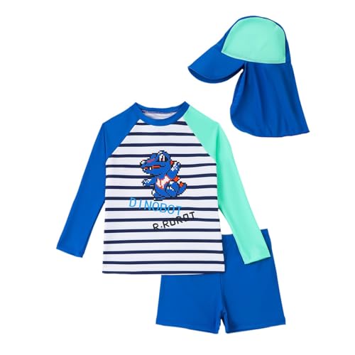 Ensemble 3 pcs pour la piscine avec maillot manches courtes pour garçon