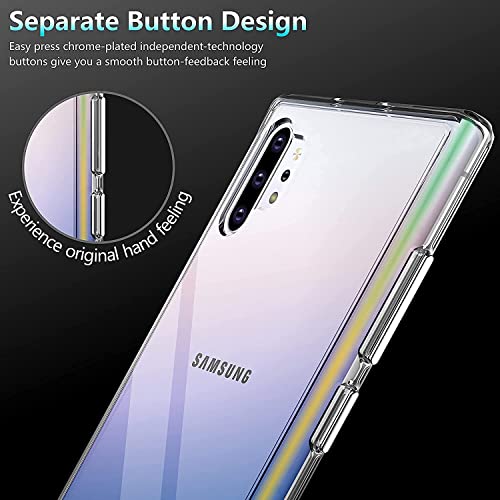 Image of NISHTECH for Samsung Galaxy Note 10 Premium Transparent Hybrid Soft Slim Dust Proof Back Case Cover Silicone with Camera Protection