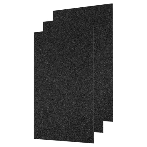 Image of MECCANIXITY 3 Pcs Black Glitter Acrylic Sheets 1 /8 inch Thickness 12 inch x 8 inch Glossy PMMA Fluorescent Plastic Sheets Extruded Translucent Blanks for DIY Art Crafting Laser Cutting & Engraving