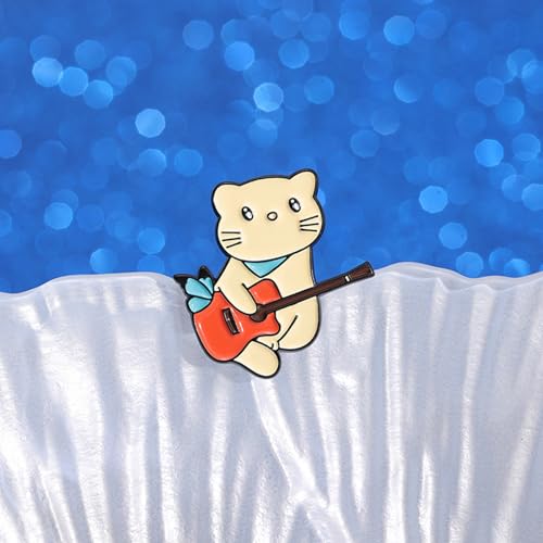 Image of Cute Enamel Pins for Backpacks - Cartoon Lapel Pins - Purple Cat Anime brooch pins for Women Charming