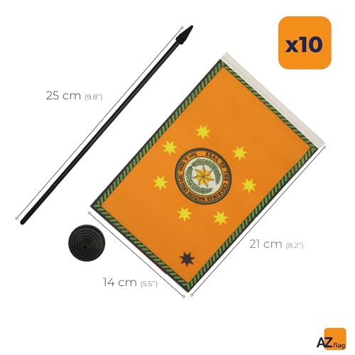 Drapeau de table Cherokees AZ FLAG pour décoration de bureau indien d'Amérique et événement 10pcs - 4