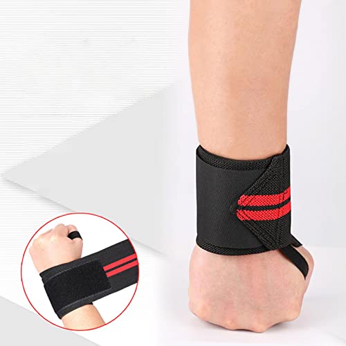 Muñequera de gym con correa para entrenamiento con pesas y lazo elástico de soporte manual 6