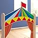 Classroom Essentials Wooden Puppet Theater with Removable Curtains and Bottom Magnetic Chalkboard, Natural