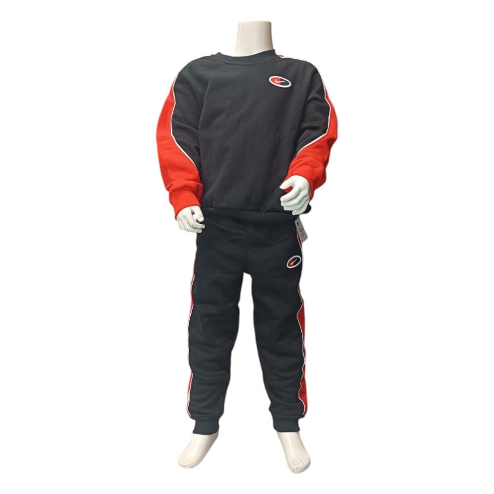 Nike Boys Black Logo Fleece Tracksuit