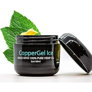 CopperGel ICE – Joint and Muscle Rubs – 1 Pack x 2 Fl Oz – 100% Pure Hemp Oil – with Menthol for Rapid Cooling…