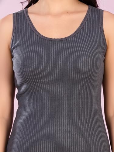 Image of Lux Inferno Women's Thermal Slip Vest | Sleeveless Round Neck Warm Innerwear Top